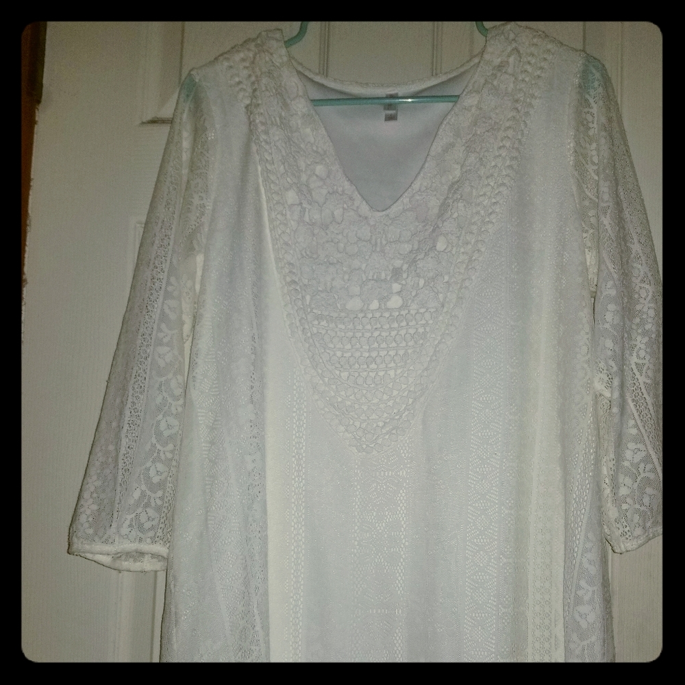 White lace dress| Long sleeve